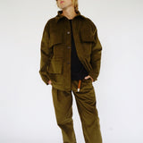 The Pari Jacket in Olive Corduroy