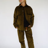 The Pari Pant in Olive Corduroy