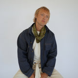 The Nico Cropped Denim Jacket in Navy