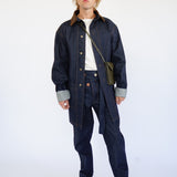 The Una Paperbag Pant in Navy